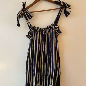 Faithful The Brand Navy Striped Dress